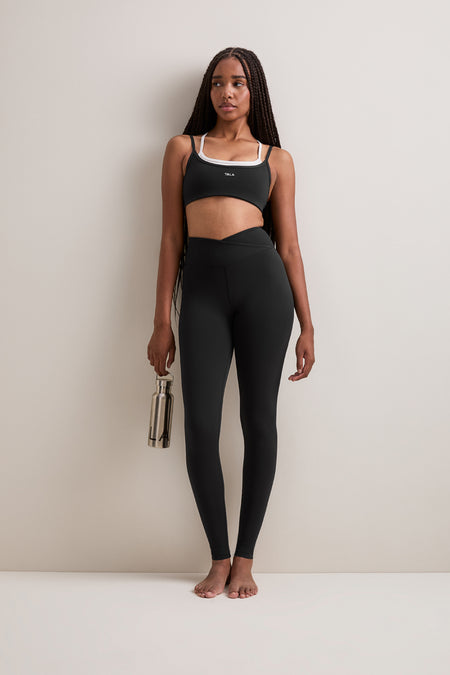 DayFlex Wrap High Waisted Legging - Shadow Black