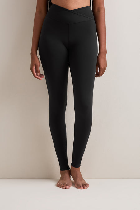 DayFlex Wrap High Waisted Legging - Shadow Black