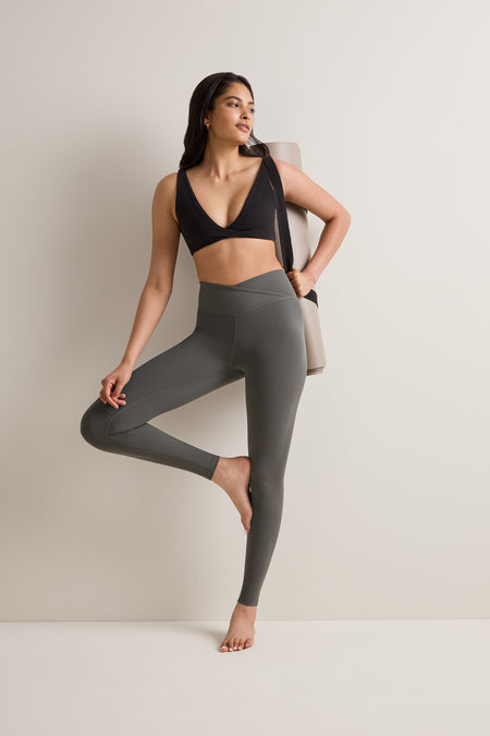 DayFlex Wrap High Waisted Legging - Dark Olive