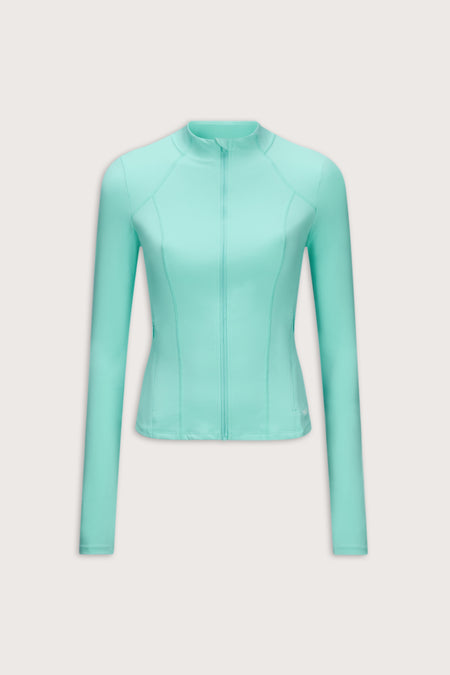 DayFlex Zip Through Sports Jacket - Cyan Blue