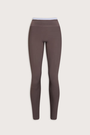 DayFlex Contrast Panel High Waisted Legging - Mocha Brown / Lilac