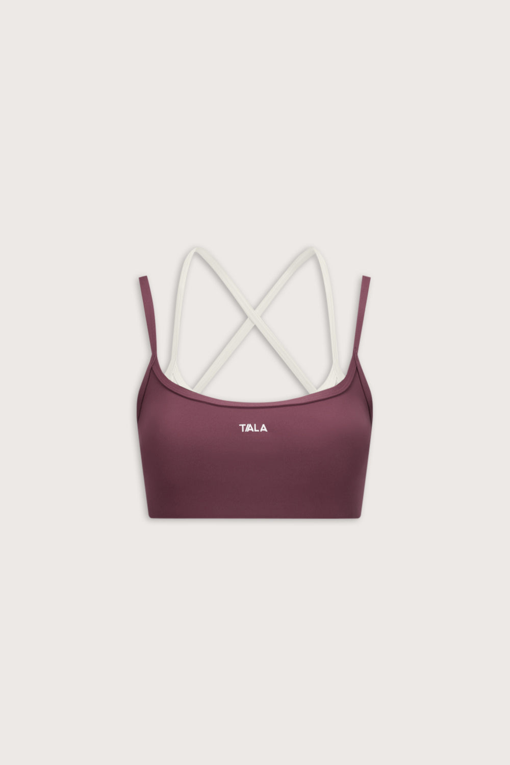 DayFlex Double Layer Sports Bra - Light Fig & Ivory