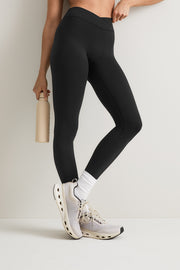 DayFlex Wrap No Front Seam Legging - Shadow Black
