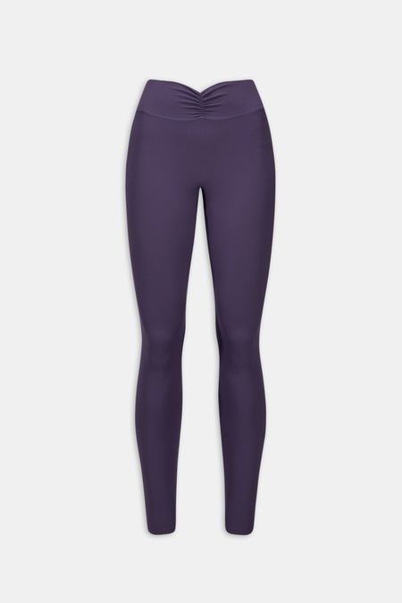 DayFlex Ruched Waist No Front Seam Legging - Purple Dusk