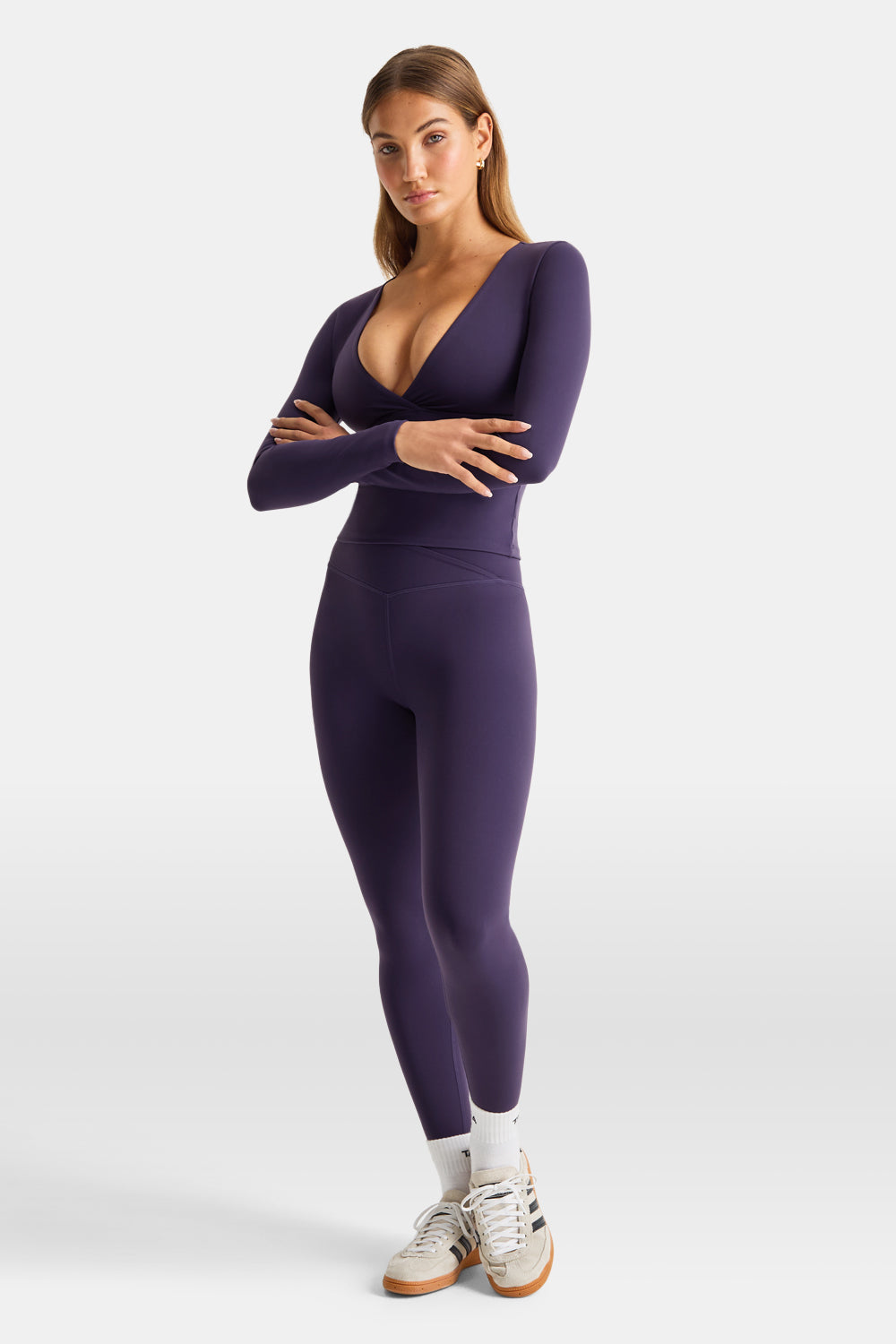 DayFlex V Neck Top - Dusk