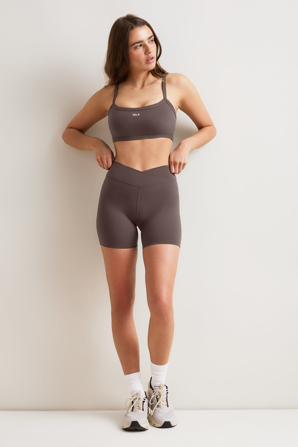 DayFlex Soft Wrap Shorts - Mocha Brown
