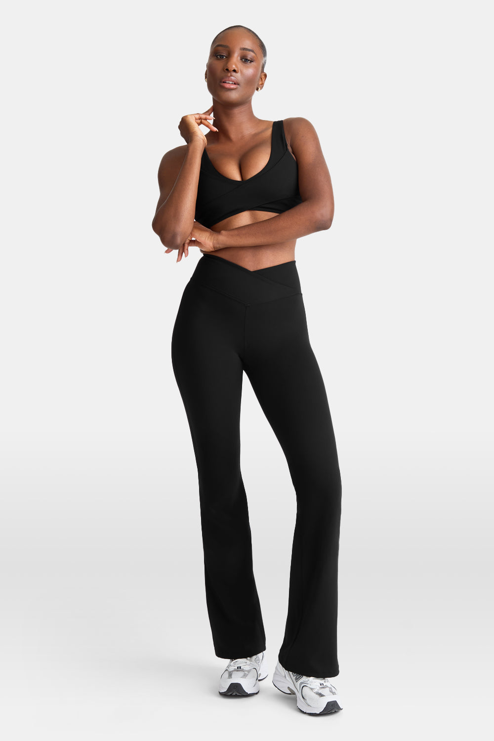 DayFlex Wrap Flared Yoga Pant - Shadow Black