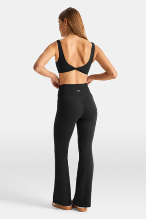 DayFlex Wrap Flared Yoga Pant - Shadow Black