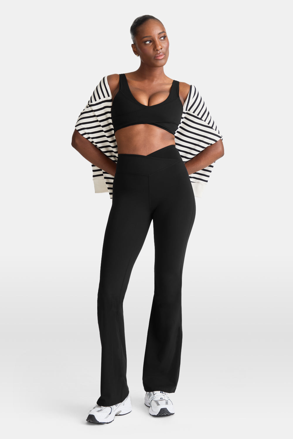 DayFlex Wrap Flared Yoga Pant - Shadow Black