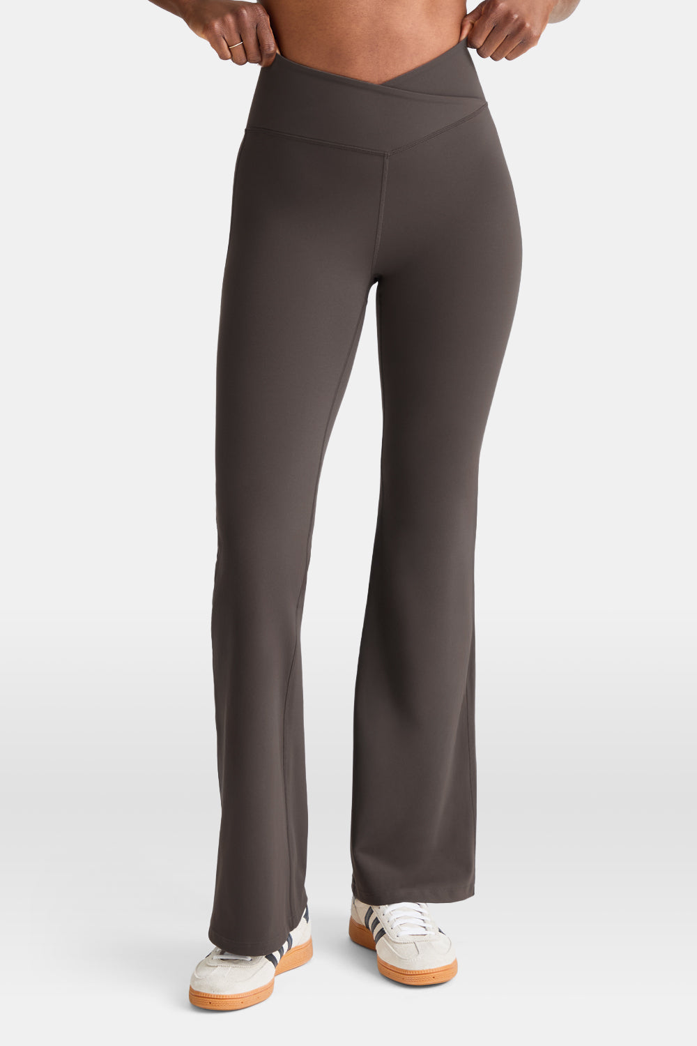 DayFlex Wrap Flared Yoga Pant - Deep Taupe