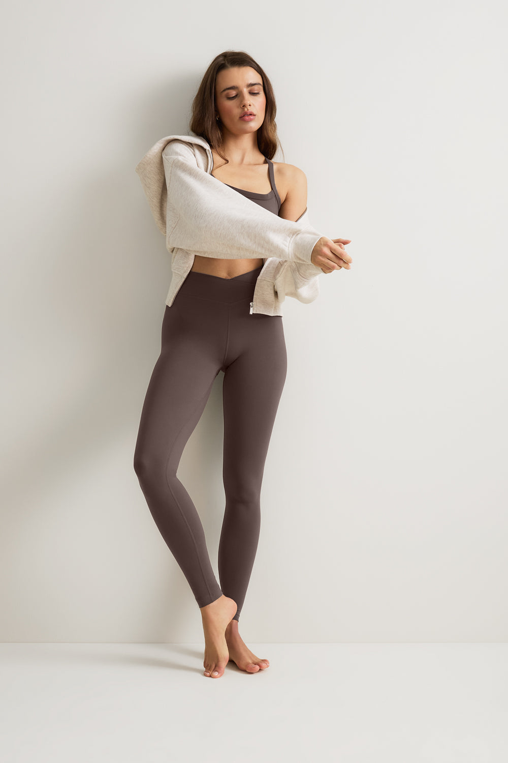 DayFlex Soft Wrap Legging - Mocha Brown