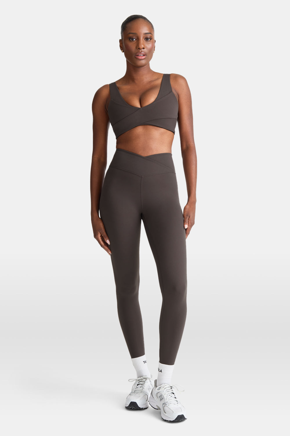 DayFlex Wrap High Waisted Legging - Deep Taupe