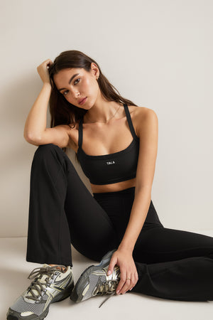 DayFlex Wrap Flared Yoga Pant - Shadow Black