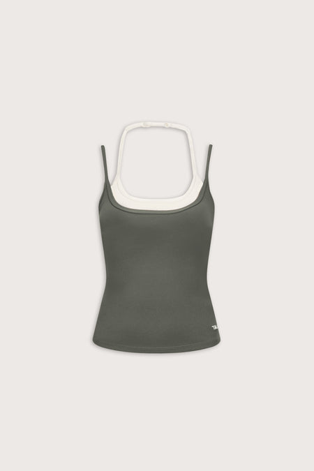 DayFlex Double Layer Vest - Dark Olive / Ivory