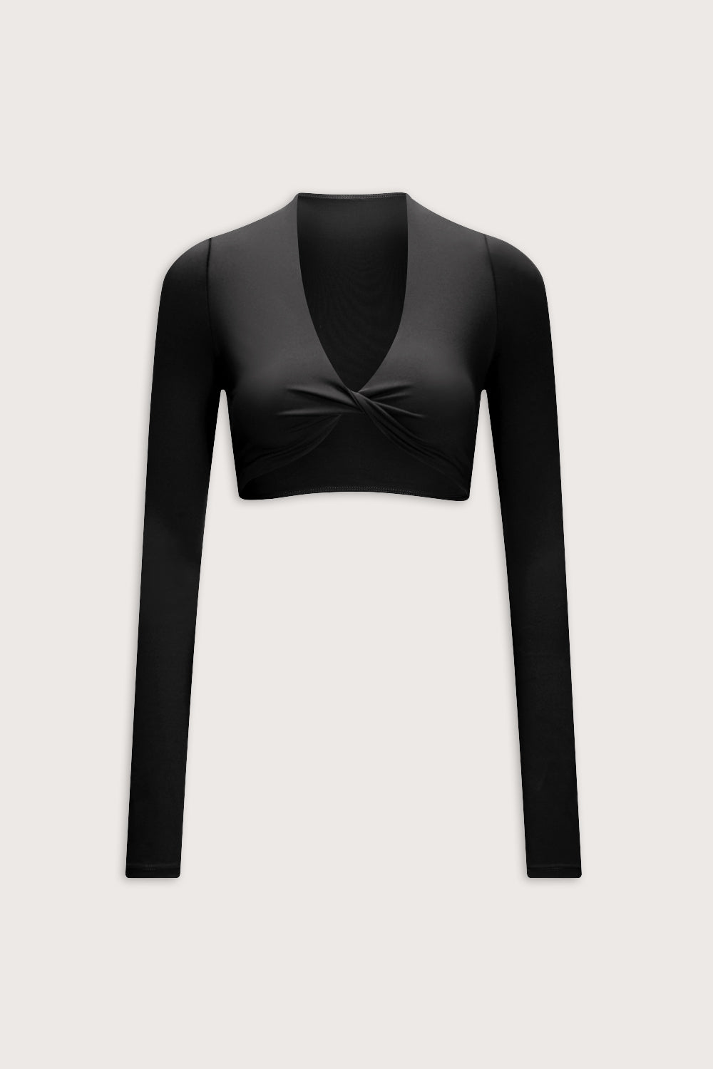 DayFlex Twist Front Long Sleeve Top - Shadow Black