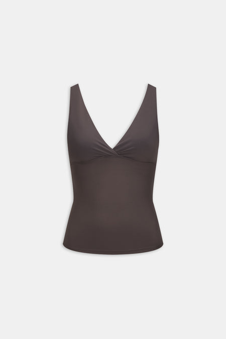 DayFlex V Neck Vest - Mocha Brown