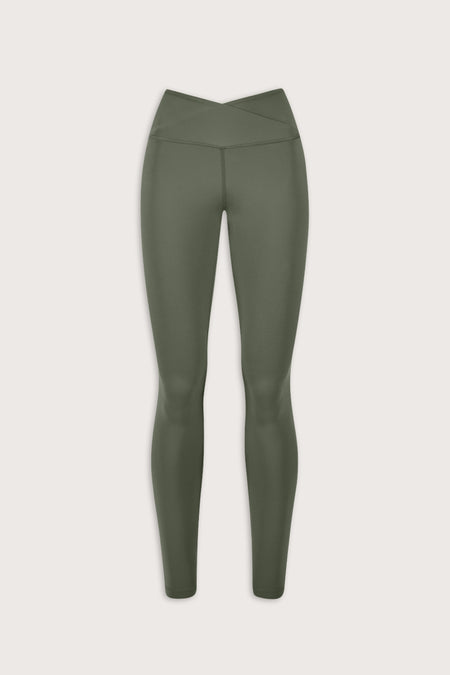 DayFlex Wrap High Waisted Legging - Light Moss