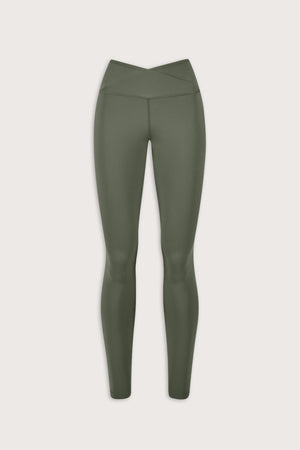 DayFlex Wrap High Waisted Legging - Light Moss