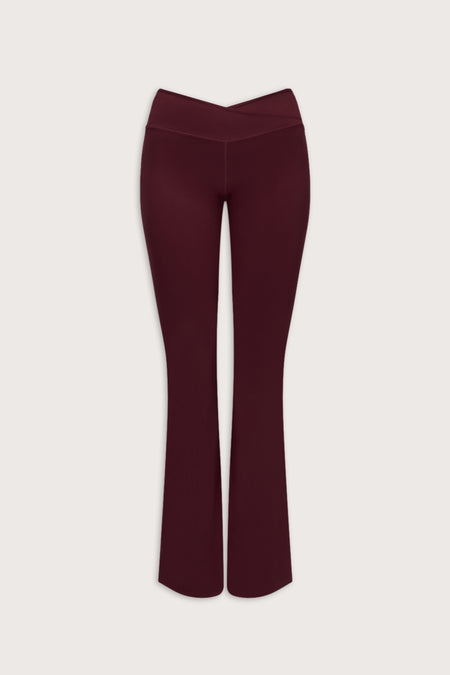 DayFlex Wrap Flared Yoga Pant - Burgundy
