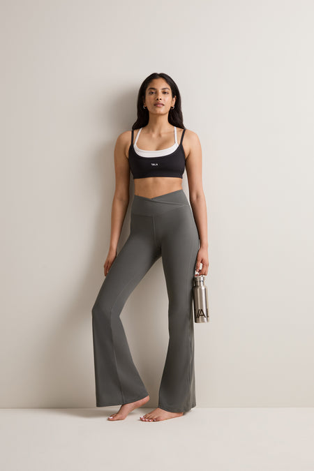 DayFlex Wrap Flared Yoga Pant - Dark Olive