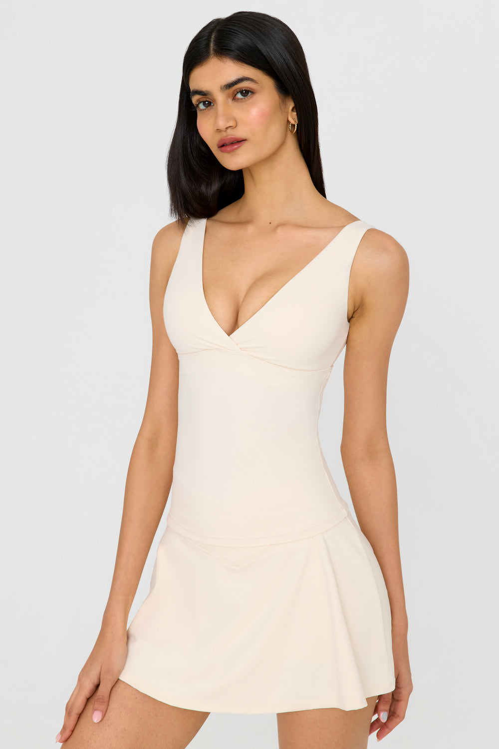 DayFlex V Neck Vest - Buttermilk