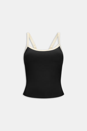 DayFlex Built-In Support Bandeau Vest - Shadow Black