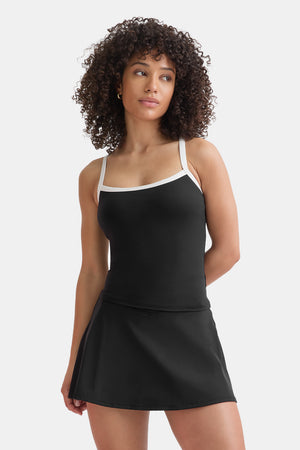 DayFlex Built-In Support Bandeau Vest - Shadow Black