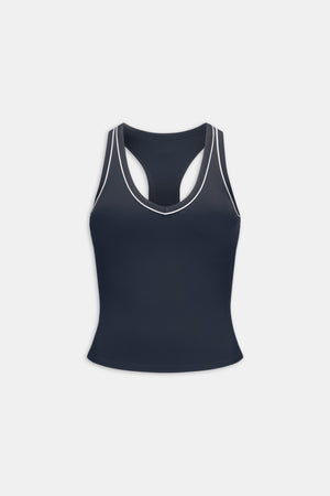 DayFlex Built-In Support V Neck Racer Vest - Midnight Navy