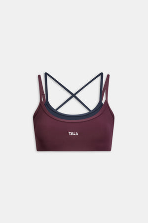 DayFlex Double Layer Sports Bra - Fig / Midnight Navy