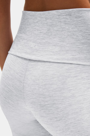 DayFlex Multiway Fold Waist Flared Yoga Pant - Grey Marl