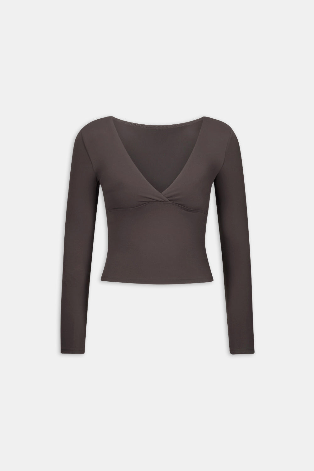 DayFlex V Neck Top - Mocha Brown
