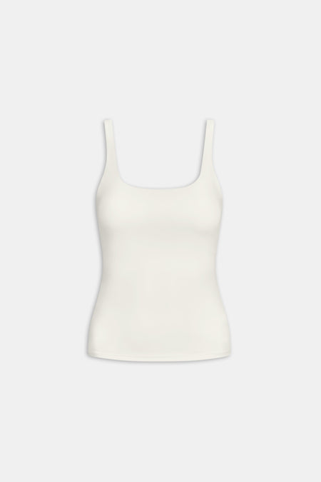DayFlex Square Neck Full Length Vest - Ivory
