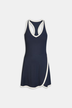 DayFlex Plunge Active Dress - Midnight Navy & Ivory
