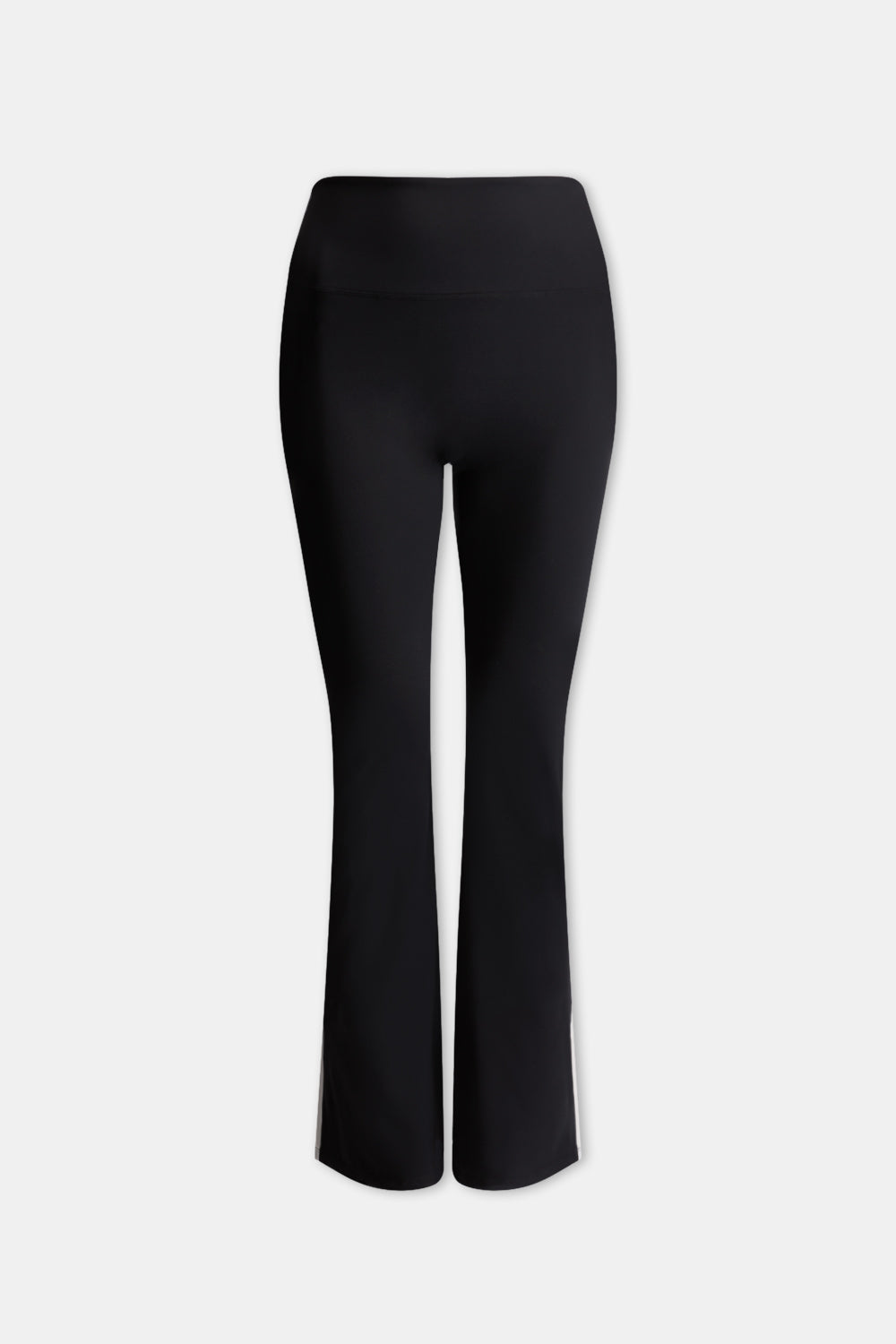 DayFlex Contrast Stripe Side Split Flared Yoga Pant No Front Seam - Shadow Black And Ivory