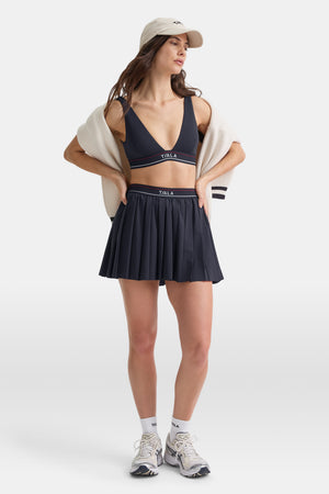 DayFlex Logo Pleated Skort - Midnight Navy