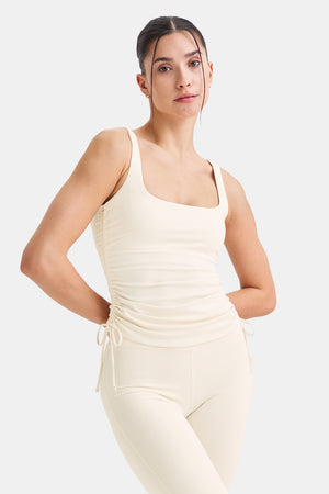 DayFlex Adjustable Side Tie Vest - Buttermilk