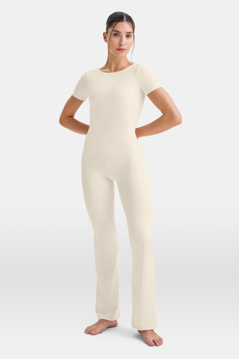 DayFlex Twist Back T-Shirt - Buttermilk