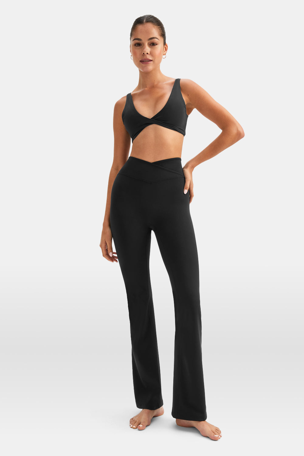 DayFlex Twist Front Sports Bra - Shadow Black