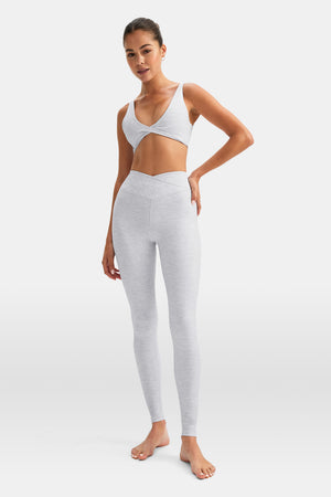 DayFlex Twist Front Sports Bra - Grey Marl