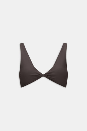 DayFlex Twist Front Sports Bra - Mocha Brown