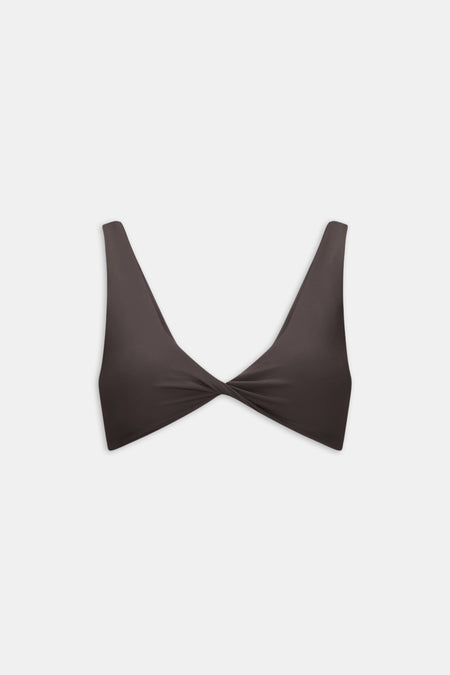 DayFlex Twist Front Sports Bra - Mocha Brown
