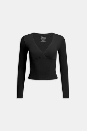 DayFlex V Neck Top - Shadow Black