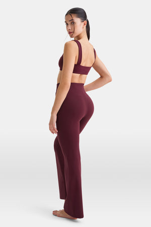 DayFlex Wrap Flared Yoga Pant - Burgundy