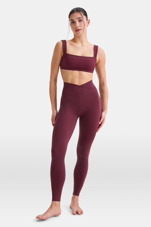 DayFlex Wrap High Waisted Legging - Burgundy