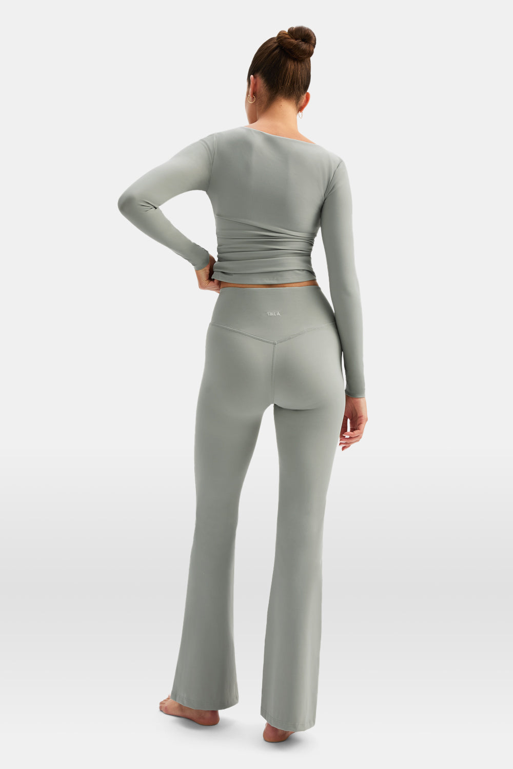 DayFlex Wrap Flared Yoga Pant - Soft Sage