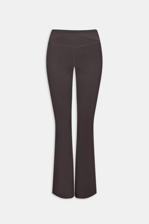 DayFlex Wrap Flared Yoga Pant - Cool Espresso