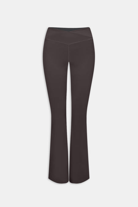DayFlex Wrap Flared Yoga Pant - Cool Espresso