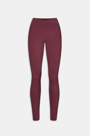 DayFlex Wrap High Waisted Legging - Burgundy