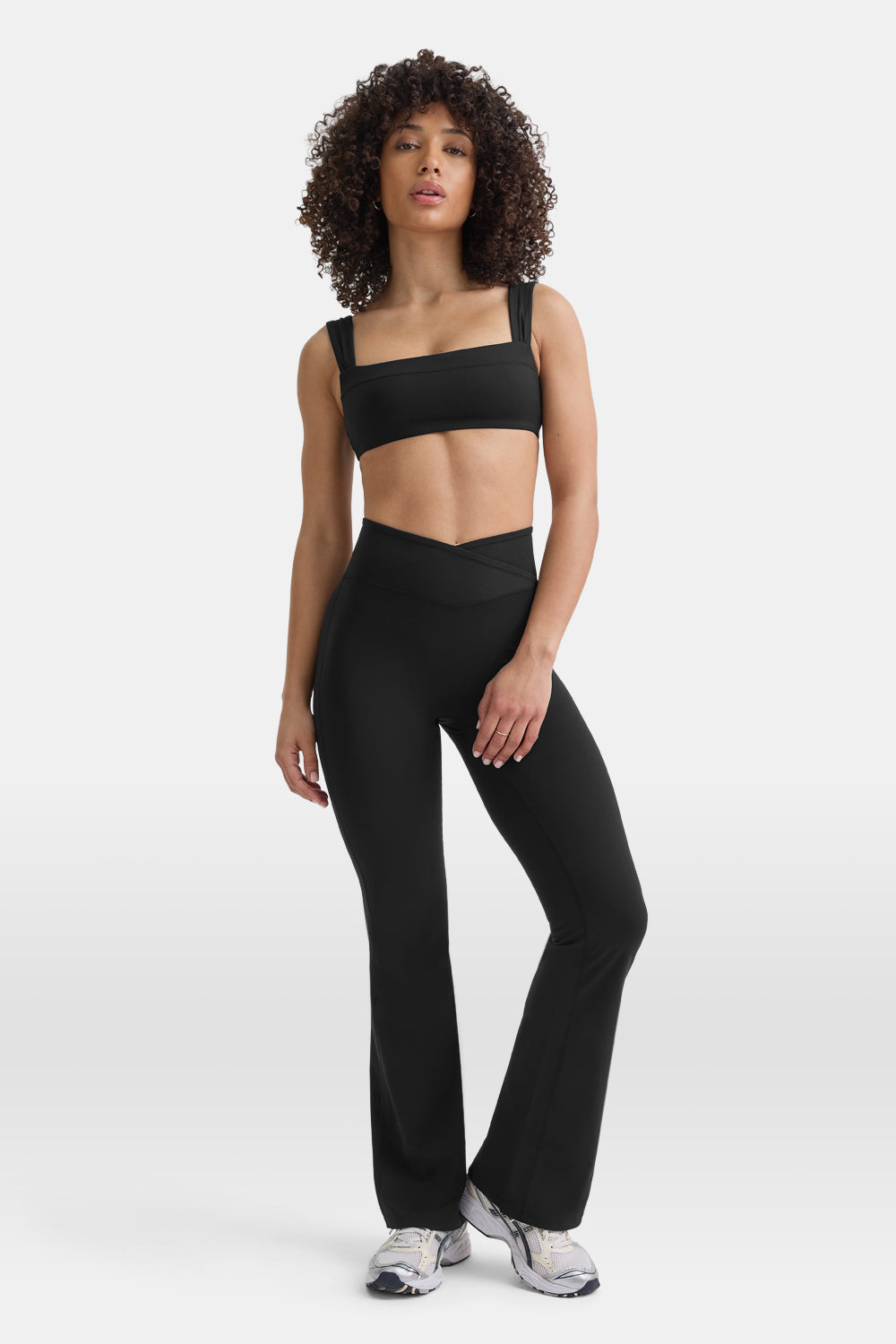 DayFlex Wrap Flared Yoga Pant No Front Seam - Shadow Black