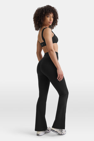 DayFlex Wrap Flared Yoga Pant No Front Seam - Shadow Black